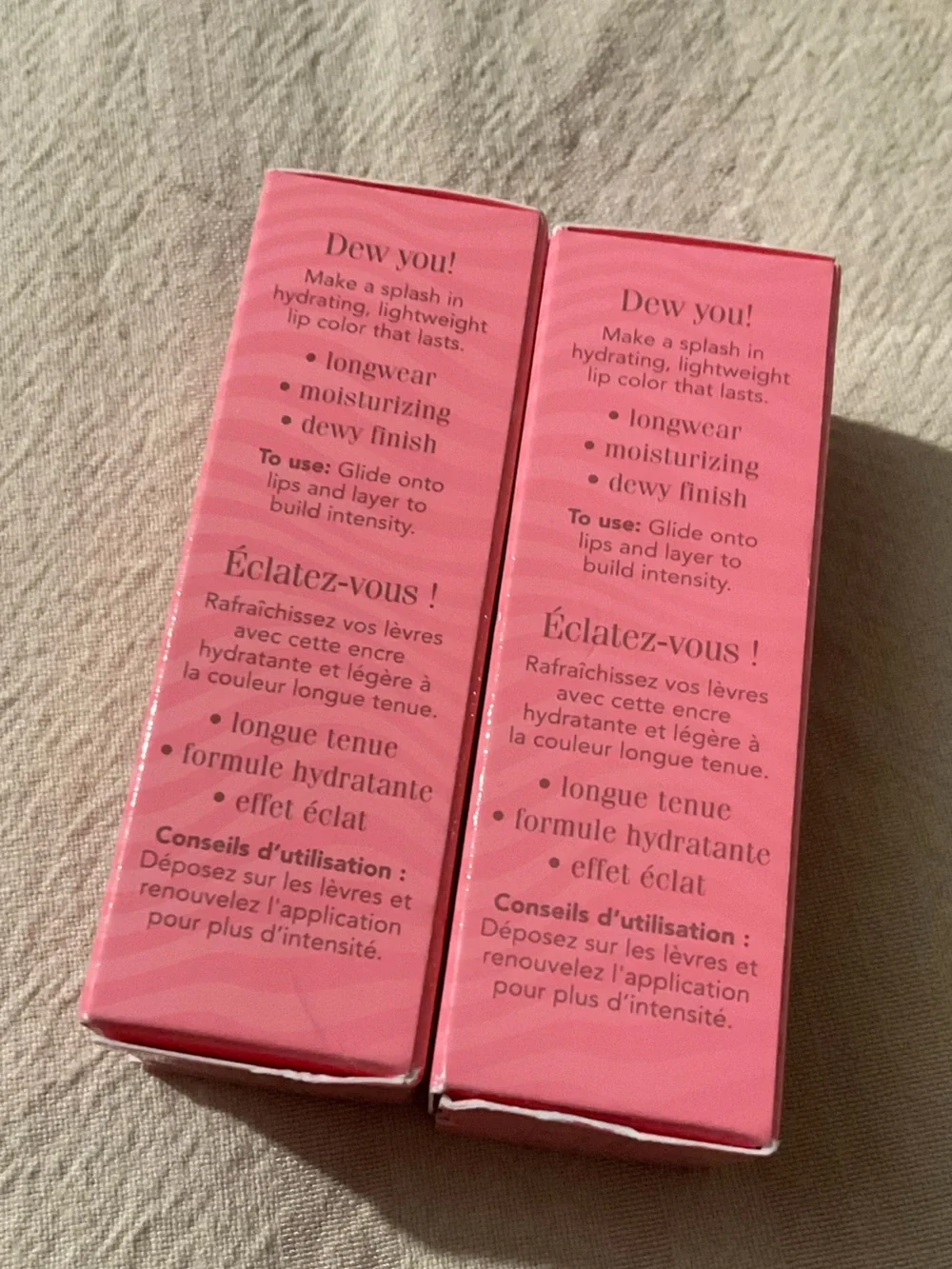 Nib TWO Benefit Cosmetics Splashtint Moisturizing Dewy Lip Tint Heat Wave 17 Red